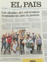 Portada de "El País" amb Connexió Llobregat